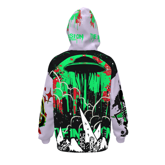 FROM “THE HOUSE OF OFFPLANETISH “ THE INVASION Streetwear All-Over Print Unisex Drop Shoulder Oversized Hoodie