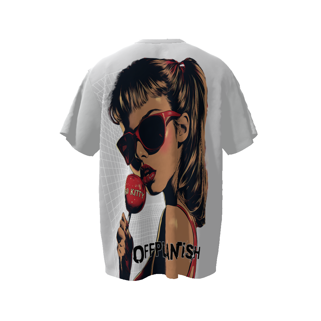 FROM "THE HOUSE OF OFFPLANETISH" BAD KITTY Streetwear  Unisex Oversized T-Shirt