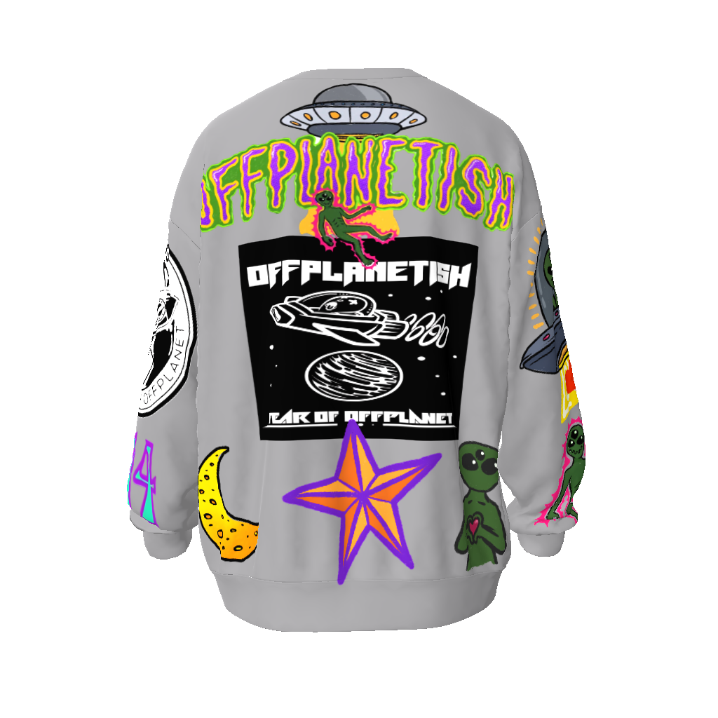 FROM "THE HOUSE OF OFFPLANETISH" FEAR OF OFFPLANET collection Streetwear All-Over Print Unisex Oversized Sweatshirt