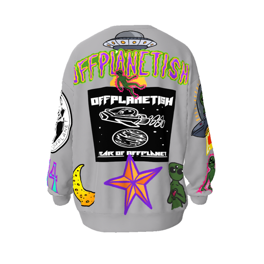 FROM "THE HOUSE OF OFFPLANETISH" FEAR OF OFFPLANET collection Streetwear All-Over Print Unisex Oversized Sweatshirt