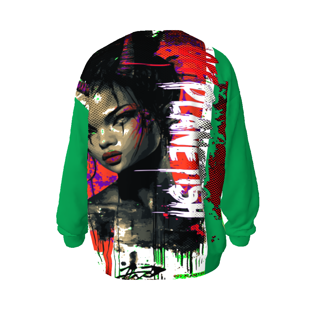 FROM "THE HOUSE OF OFFPLANETISH" ALIEN LIFE COLLECTION All-Over Print Unisex Oversized Sweatshirt