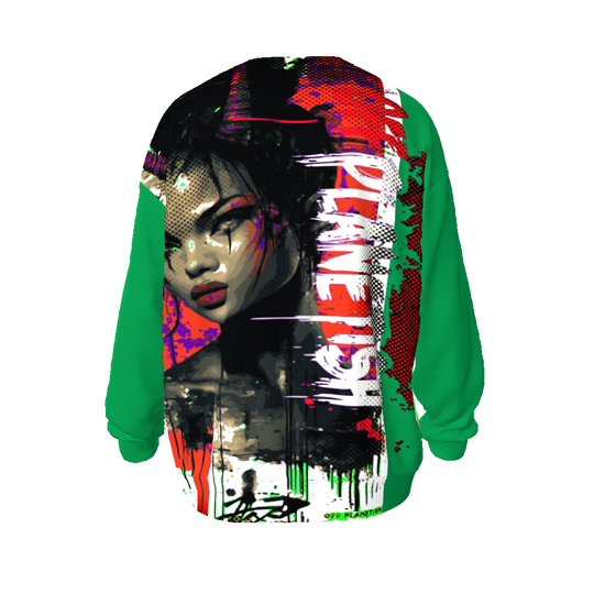 FROM "THE HOUSE OF OFFPLANETISH" ALIEN LIFE COLLECTION All-Over Print Unisex Oversized Sweatshirt