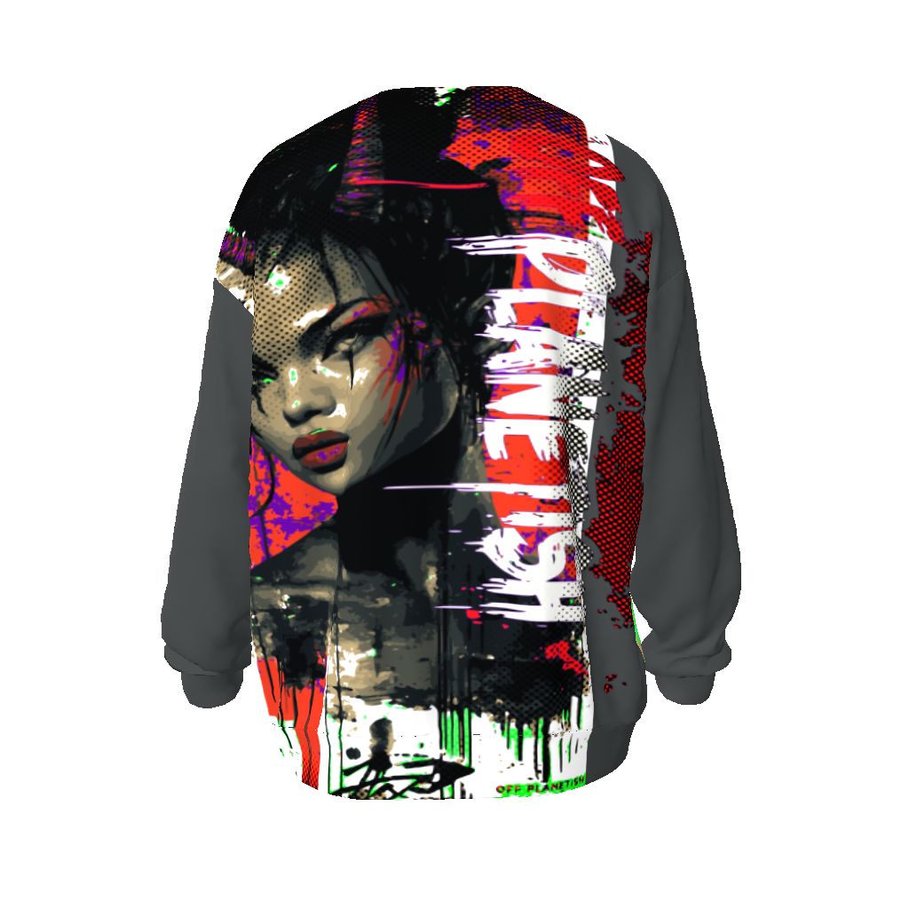 FROM "THE HOUSE OF OFFPLANETISH" ALIEN LIFE COLLECTION All-Over Print Unisex Oversized Sweatshirt