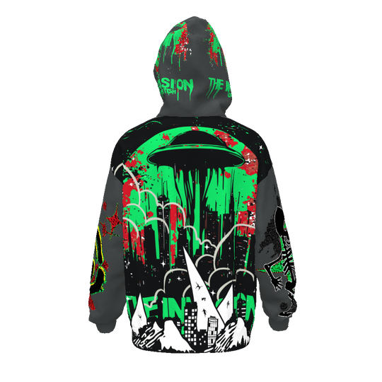 FROM “THE HOUSE OF OFFPLANETISH “ THE INVASION Streetwear All-Over Print Unisex Drop Shoulder Oversized Hoodie