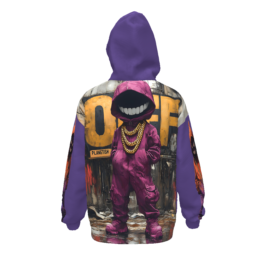 FROM “THE HOUSE OF OFFPLANETISH “ THE OFFPLANET COLLECTION Streetwear All-Over Print Unisex Drop Shoulder Oversized Hoodie