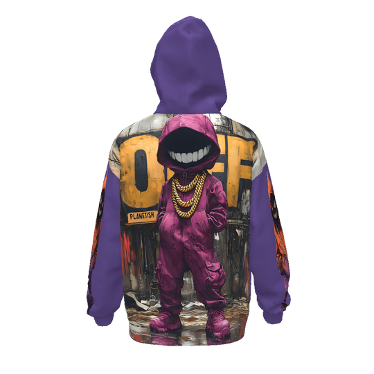 FROM “THE HOUSE OF OFFPLANETISH “ THE OFFPLANET COLLECTION Streetwear All-Over Print Unisex Drop Shoulder Oversized Hoodie