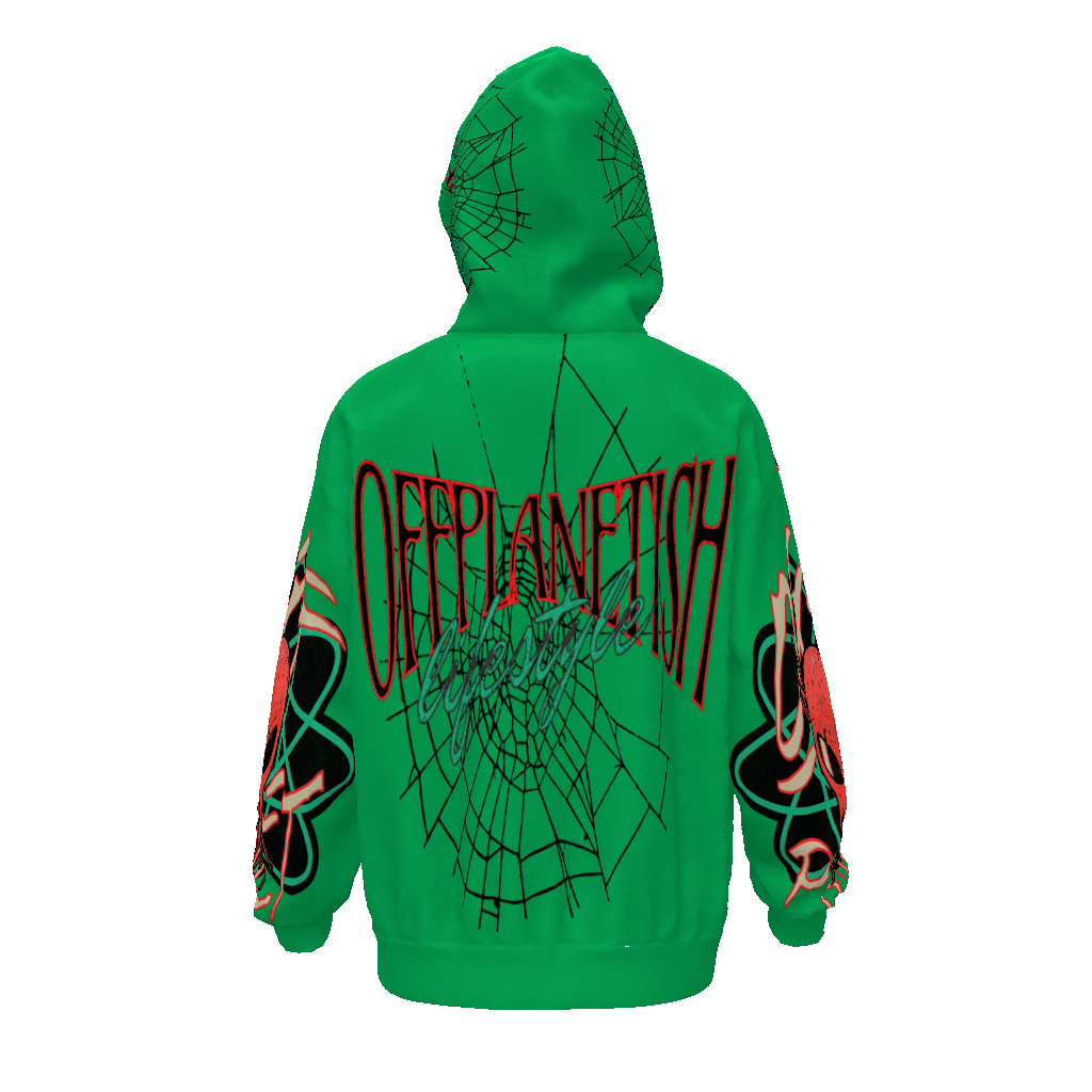 THE HOUSE OF "OFFPLANETISH" PRESENTS "ALIEN LIFESTYLE" "THE INVASION" COLLECTION  Streetwear  Drop Shoulder Oversized Hoodie