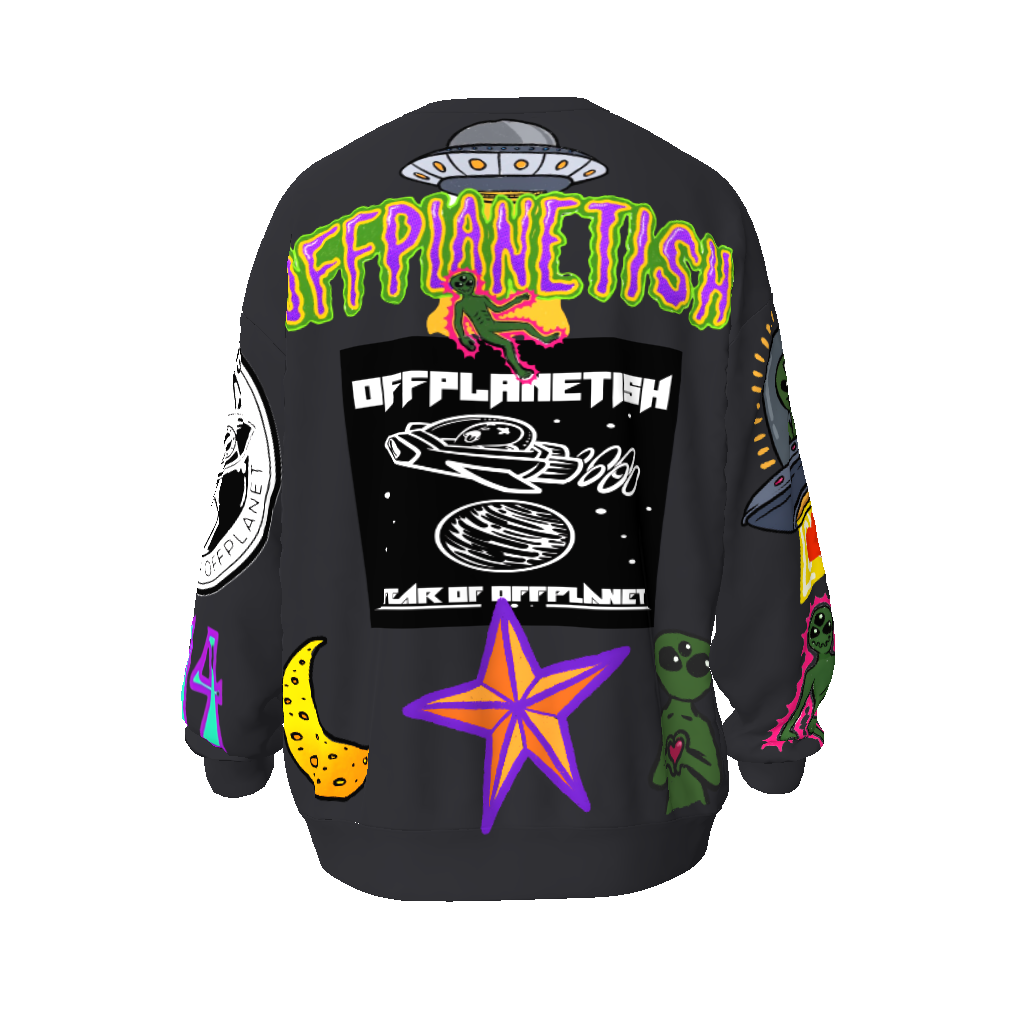 FROM "THE HOUSE OF OFFPLANETISH" FEAR OF OFFPLANET collection Streetwear All-Over Print Unisex Oversized Sweatshirt