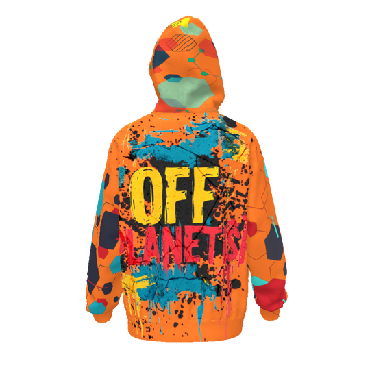 FROM "THE HOUSE OF OFFPLANETISH" THE ALIEN ART COLLECTION Streetwear All-Over Print Unisex Drop Shoulder Oversized Hoodie