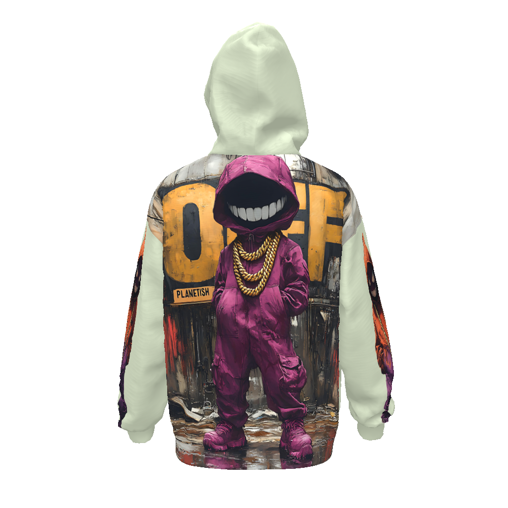 FROM “THE HOUSE OF OFFPLANETISH “ THE OFFPLANET COLLECTION Streetwear All-Over Print Unisex Drop Shoulder Oversized Hoodie