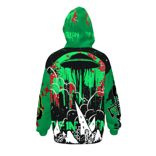 FROM “THE HOUSE OF OFFPLANETISH “ THE INVASION Streetwear All-Over Print Unisex Drop Shoulder Oversized Hoodie