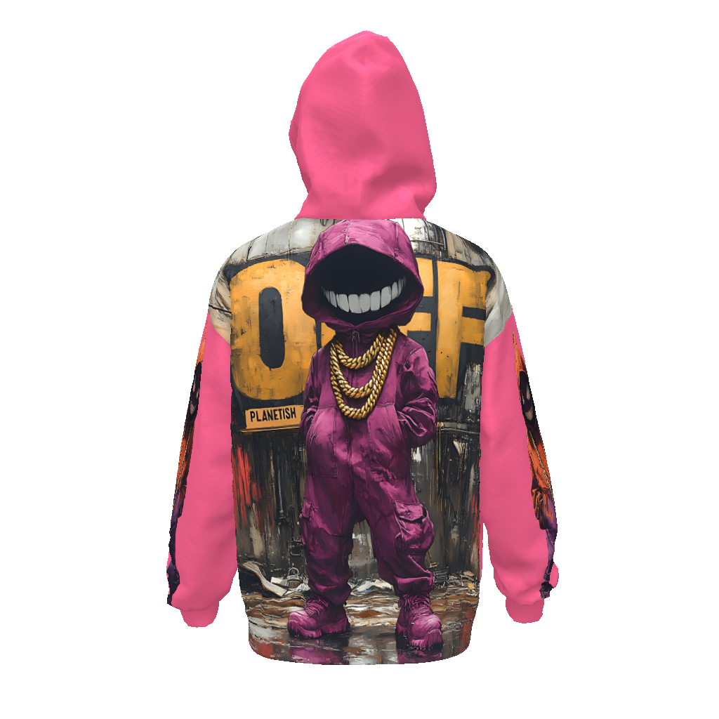 FROM “THE HOUSE OF OFFPLANETISH “ THE OFFPLANET COLLECTION Streetwear All-Over Print Unisex Drop Shoulder Oversized Hoodie