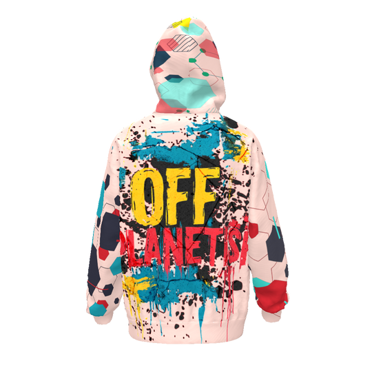 FROM "THE HOUSE OF OFFPLANETISH" THE ALIEN ART COLLECTION Streetwear All-Over Print Unisex Drop Shoulder Oversized Hoodie