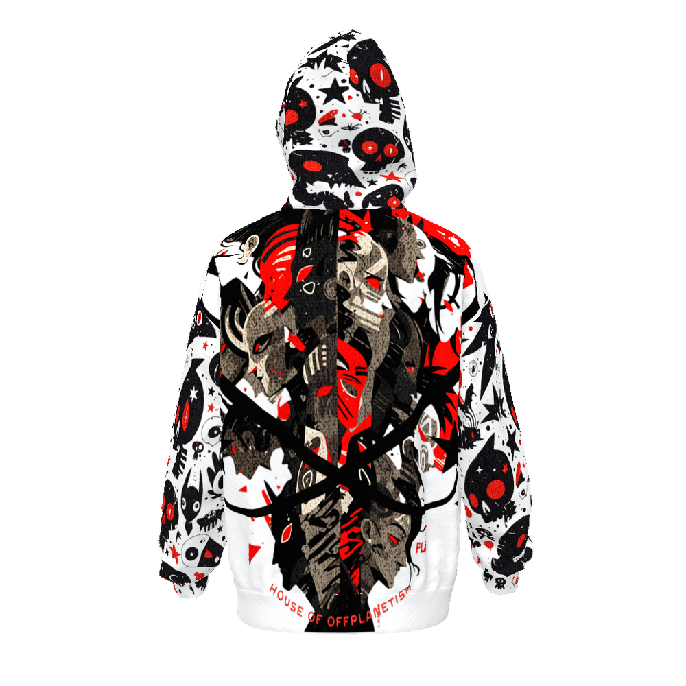 FROM "THE HOUSE4 VOFV OFFPLANETISH" THE ALIEN ART COLLECTION Streetwear All-Over Print Unisex Drop Shoulder Oversized Hoodie