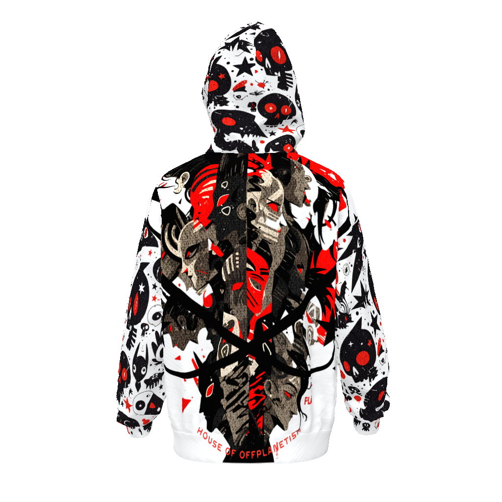 FROM "THE HOUSE4 VOFV OFFPLANETISH" THE ALIEN ART COLLECTION Streetwear All-Over Print Unisex Drop Shoulder Oversized Hoodie