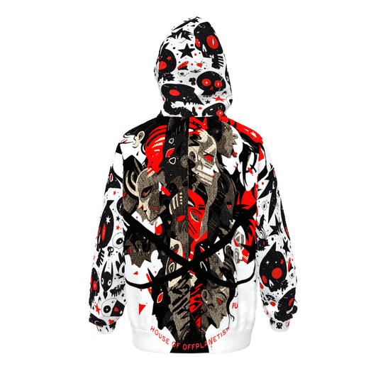 FROM "THE HOUSE4 VOFV OFFPLANETISH" THE ALIEN ART COLLECTION Streetwear All-Over Print Unisex Drop Shoulder Oversized Hoodie