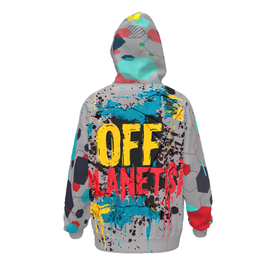 FROM "THE HOUSE OF OFFPLANETISH" THE ALIEN ART COLLECTION Streetwear All-Over Print Unisex Drop Shoulder Oversized Hoodie