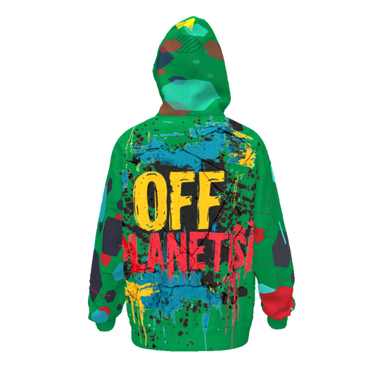 FROM "THE HOUSE OF OFFPLANETISH" THE ALIEN ART COLLECTION Streetwear All-Over Print Unisex Drop Shoulder Oversized Hoodie