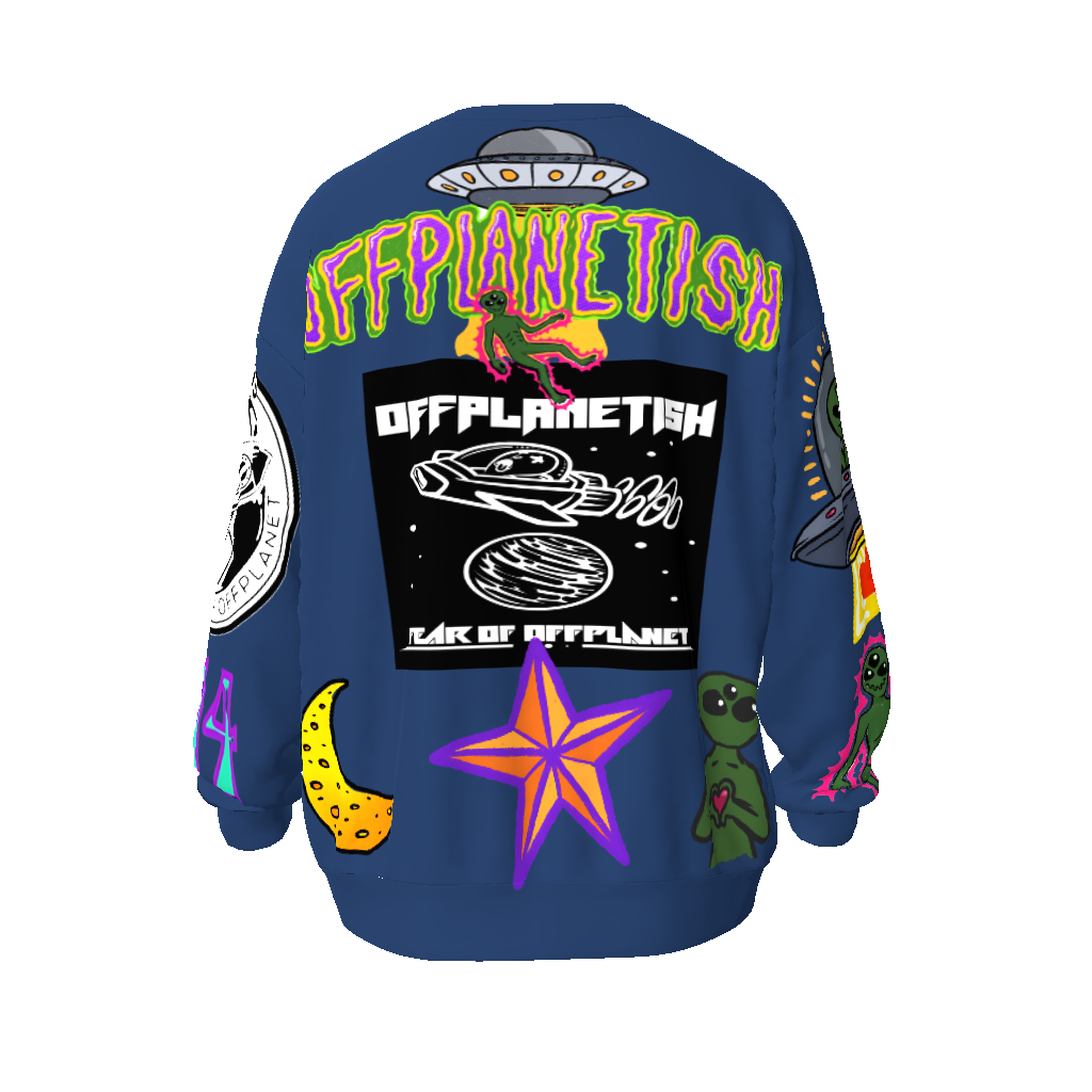 FROM "THE HOUSE OF OFFPLANETISH" FEAR OF OFFPLANET collection Streetwear All-Over Print Unisex Oversized Sweatshirt