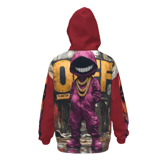 FROM “THE HOUSE OF OFFPLANETISH “ THE OFFPLANET COLLECTION Streetwear All-Over Print Unisex Drop Shoulder Oversized Hoodie