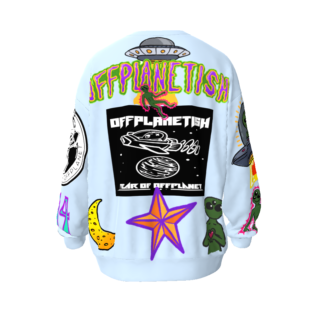 FROM "THE HOUSE OF OFFPLANETISH" FEAR OF OFFPLANET collection Streetwear All-Over Print Unisex Oversized Sweatshirt