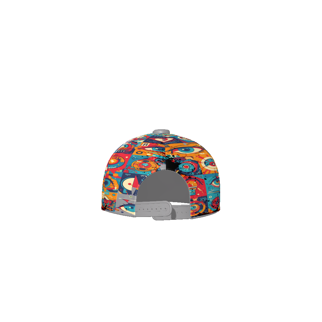 FROM "THE HOUSE OF OFFPLANETISH" ALIEN ART COLLECTION All-Over Print Flat Bill Cap