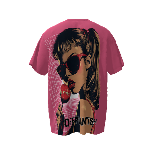 FROM "THE HOUSE OF OFFPLANETISH" BAD KITTY Streetwear  Unisex Oversized T-Shirt