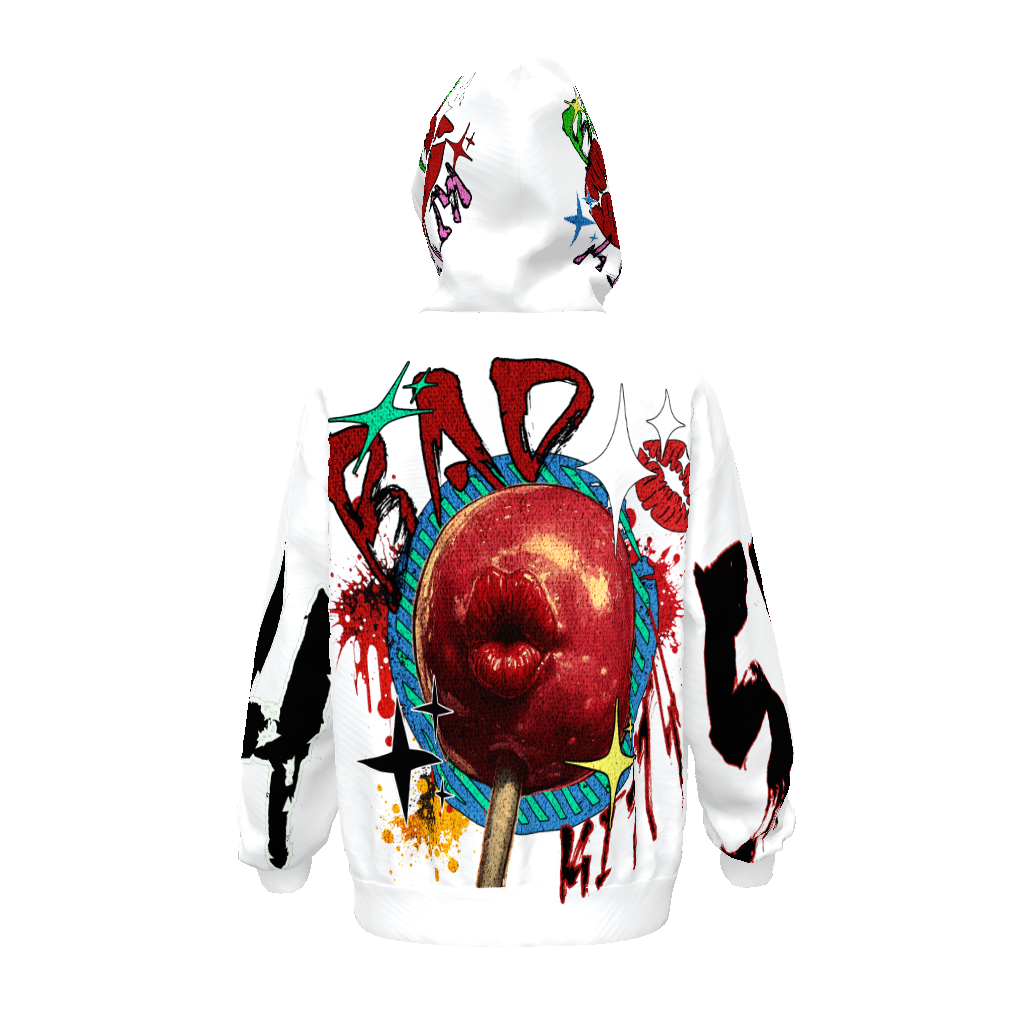 FROM "THE HOUSE OF OFFPLANETISH" BAD KITTY COLLECTION Streetwear  Drop Shoulder Oversized Hoodie