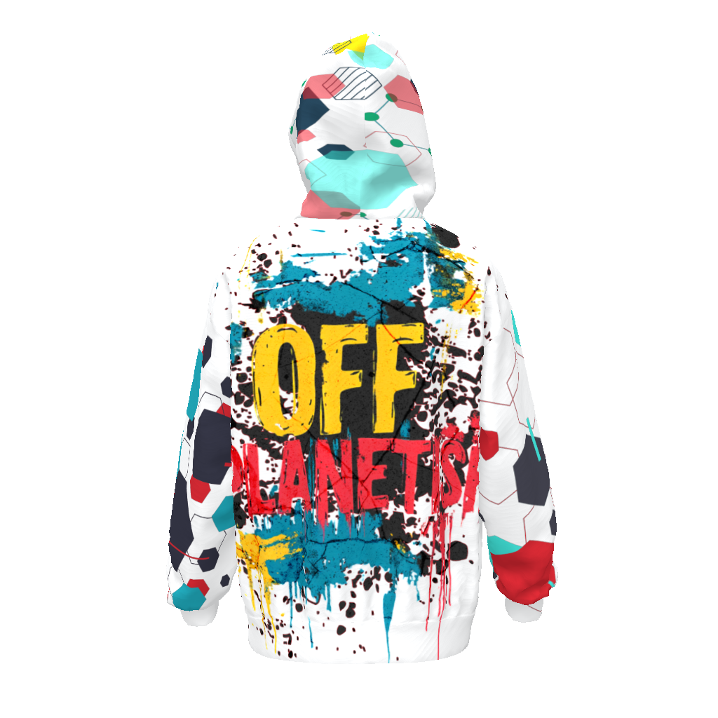 FROM "THE HOUSE OF OFFPLANETISH" THE ALIEN ART COLLECTION Streetwear All-Over Print Unisex Drop Shoulder Oversized Hoodie