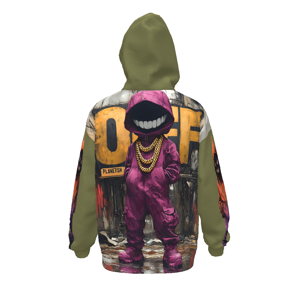 FROM “THE HOUSE OF OFFPLANETISH “ THE OFFPLANET COLLECTION Streetwear All-Over Print Unisex Drop Shoulder Oversized Hoodie