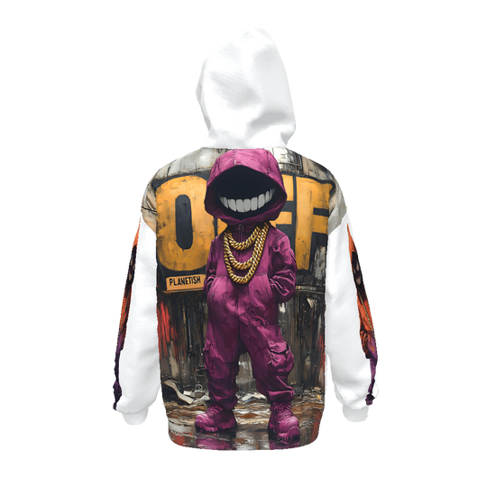 FROM “THE HOUSE OF OFFPLANETISH “ THE OFFPLANET COLLECTION Streetwear All-Over Print Unisex Drop Shoulder Oversized Hoodie