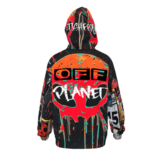 Streetwear Drop Shoulder Oversized Hoodie FROM THE HOUSE OF OFFPLANETISH’THE INVASION ‘ COLLECTION’HERE WE COME “FEAR OF OFFPLANETISH “