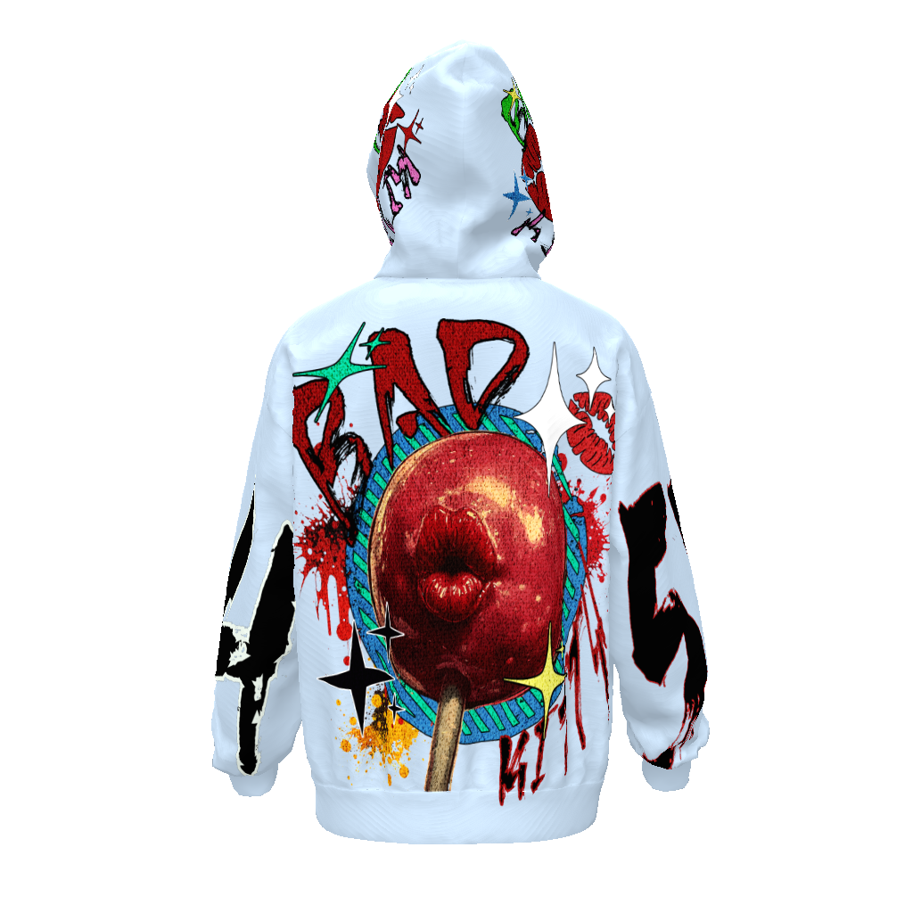 FROM "THE HOUSE OF OFFPLANETISH" BAD KITTY COLLECTION Streetwear  Drop Shoulder Oversized Hoodie