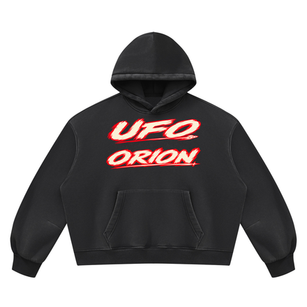 UFO × ORION — Gemini Quest Vintage-Wash Boxy Fleece Hoodie