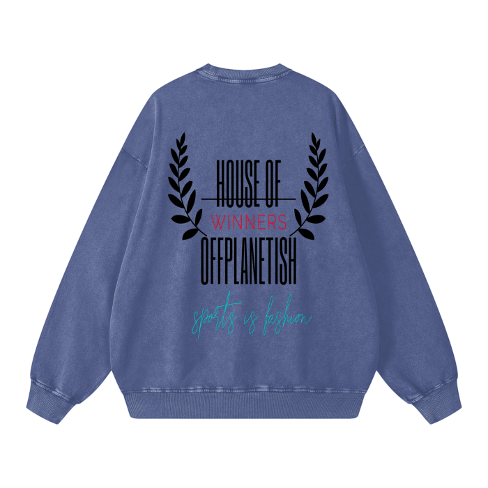 FROM "THE HOUSE OF OFFPLANETISH "HOUSE OF WINNERS Collection "Acid Wash Oversize Sweatshirt - 360 GSM