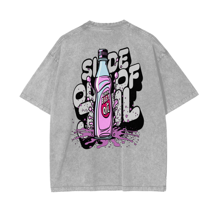 FROM THE HOUSE OF “OFFPLANETISH” FREE DIDDY Acid Wash Oversize T-Shirt - 250 GSM