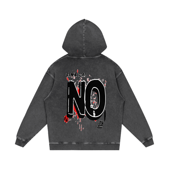 YES /NO  Acid Wash Oversize Hoodie - 420 GSM