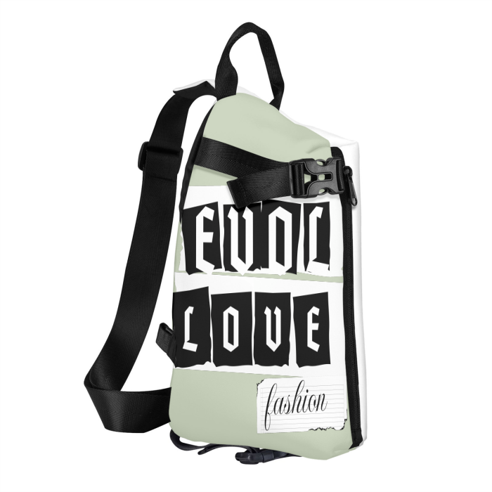 FROM "THE HOUSE OF OFFPLANETISH THE E.V.O.L. Collection Streetwear All-Over Print Crossbody Backpack