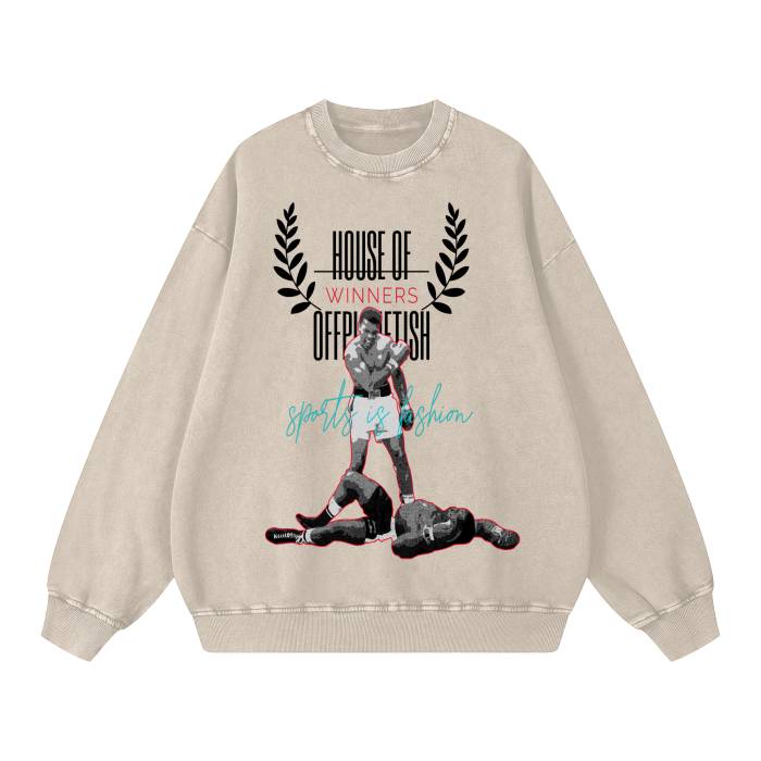 FROM "THE HOUSE OF OFFPLANETISH "HOUSE OF WINNERS Collection "Acid Wash Oversize Sweatshirt - 360 GSM