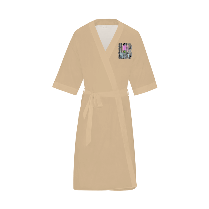 FROM "THE HOUSE OF OFFPLANETISH "FREE DIDDY" Collection  V-Neck Drop Shoulder Robe