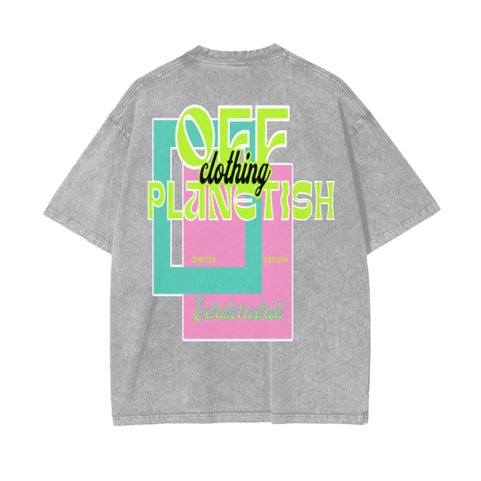 FROM "THE HOUSE OF OFFPLANETISH" Acid Wash Oversize T-Shirt - 250 GSM