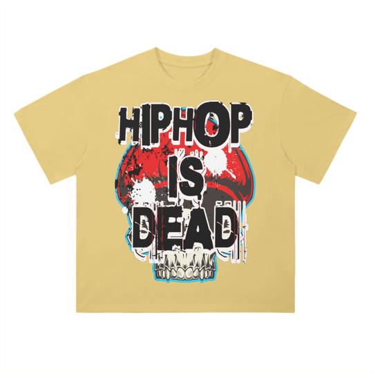 “HIPHOP IS DEAD” Drop Shoulder T-Shirt - 300 GSM