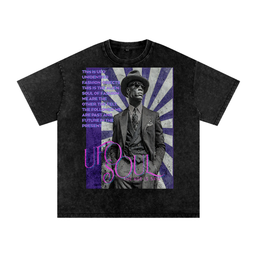 SOUL UFO 5416 Classic Acid Wash Oversize T-Shirt