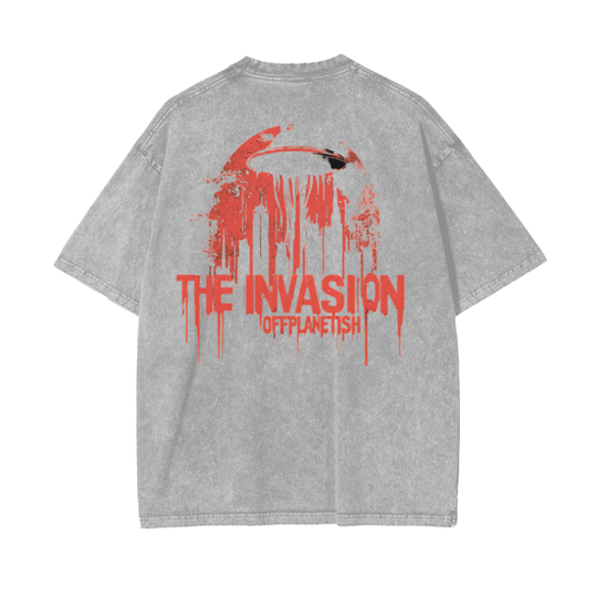 FROM”THE HOUSE OF OFFPLANETISH” THE INVASION 
Acid Wash Oversize T-Shirt - 250 GSM