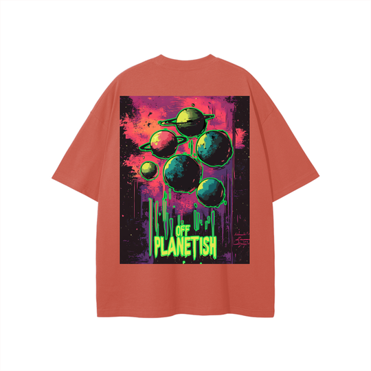 FROM “THE HOUSE OF OFFPLANETISH” OFFPLANET ALIENS Streetwear Unisex Solid Color Loose Fit FOG T-Shirt