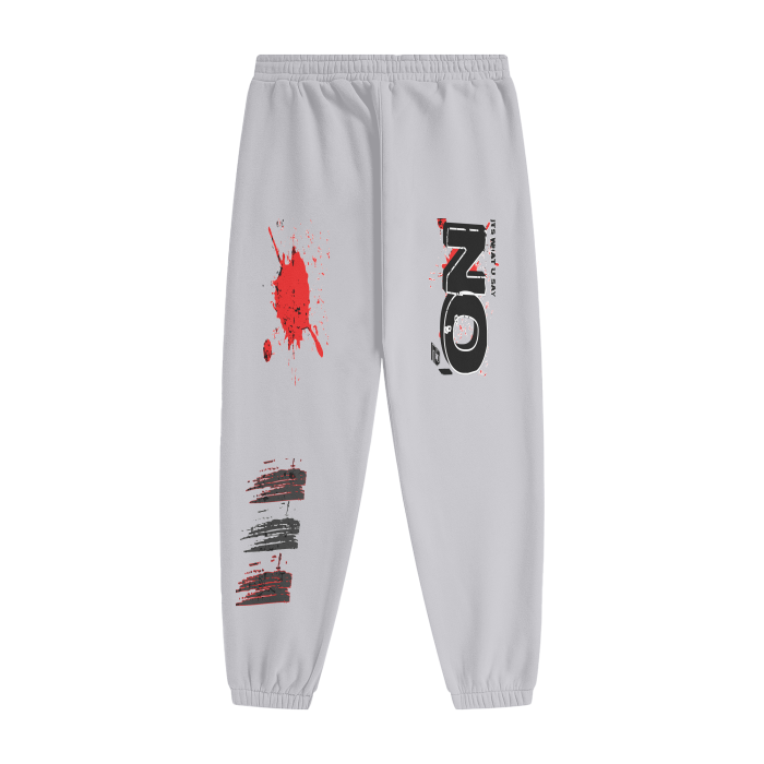 YES/NO. Streetwear Unisex Fleece Joggers