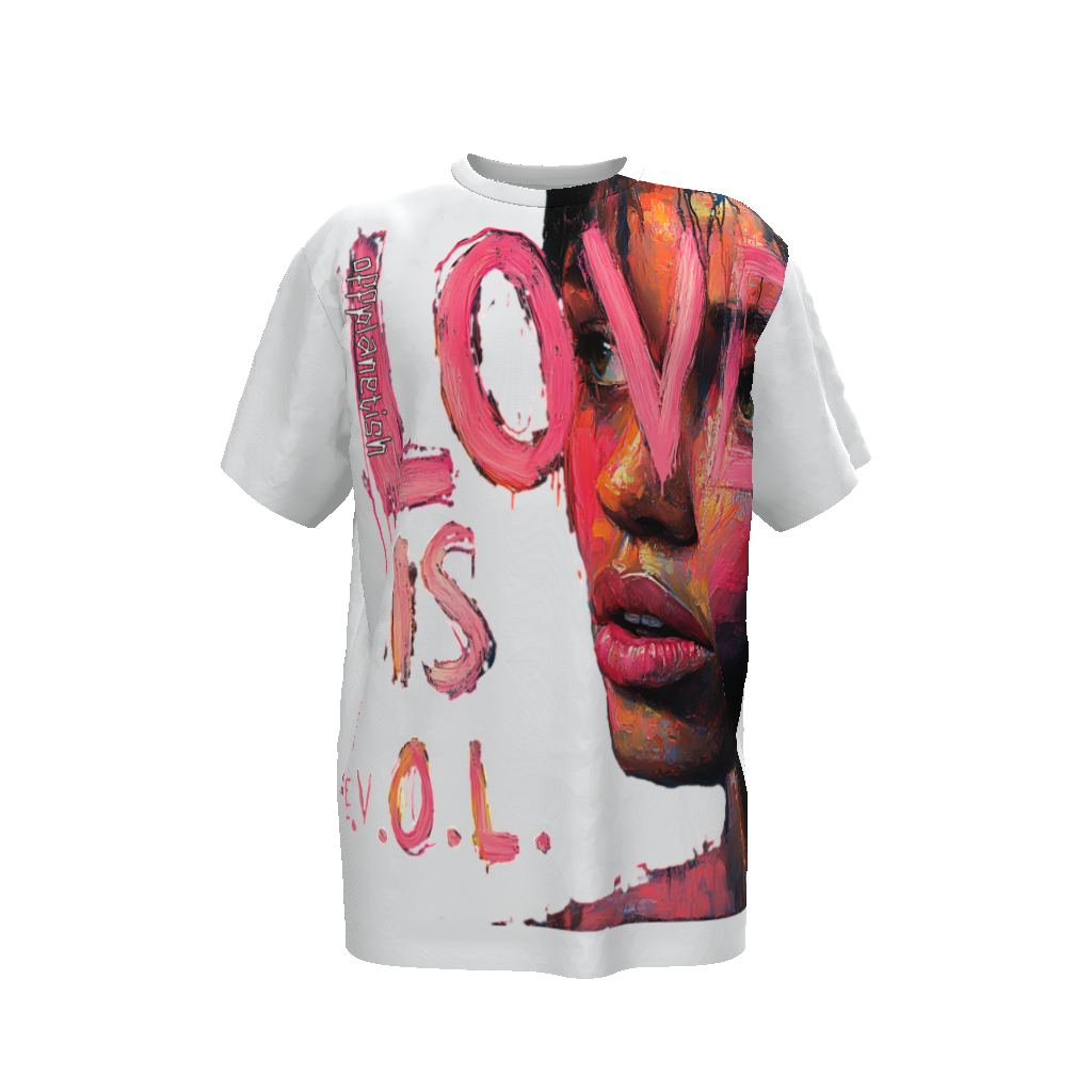 FROM "THE HOUSE OF OFFPLANETISH" THE E.V.O.L. Collection Streetwear All-Over Print Unisex Oversized T-Shirt