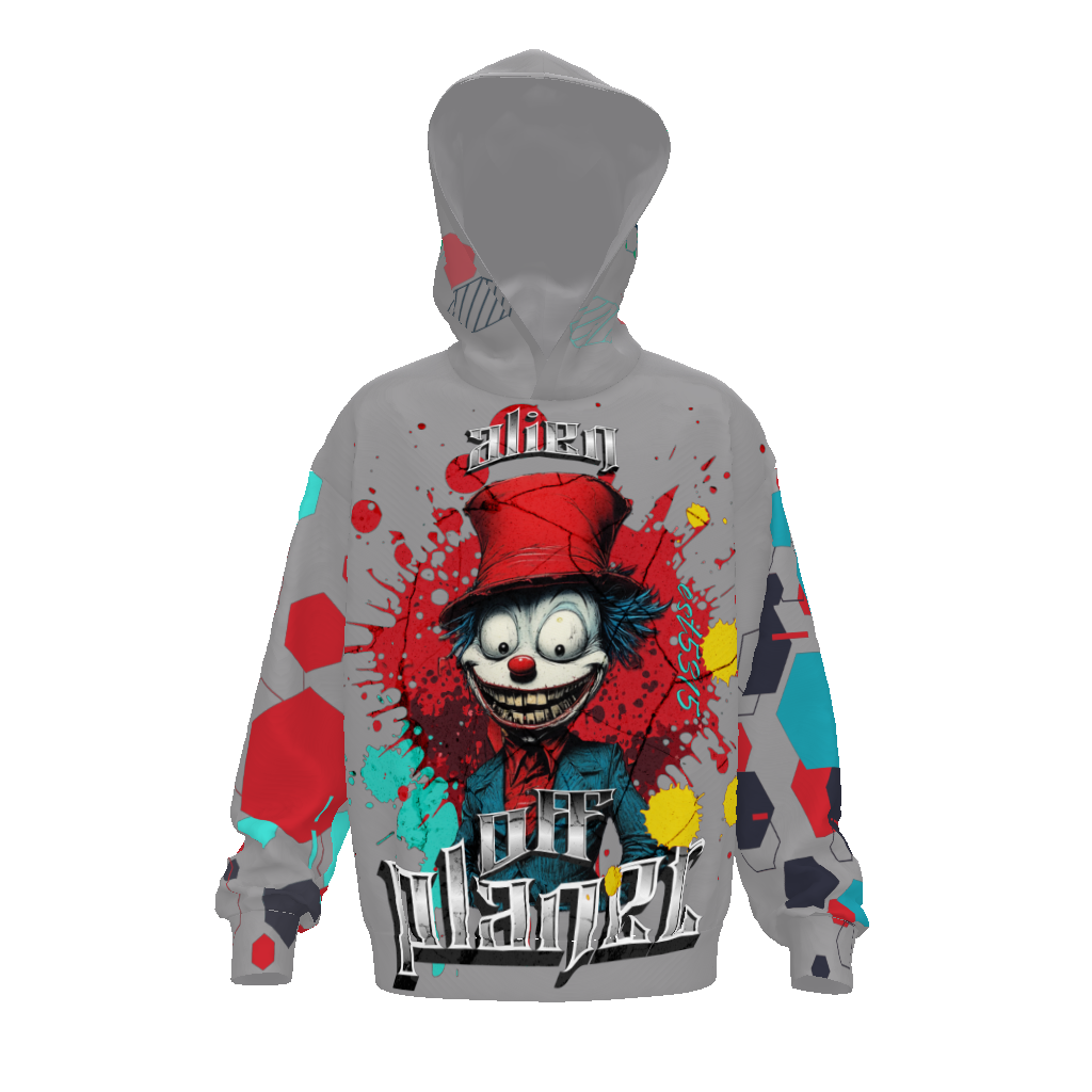 FROM "THE HOUSE OF OFFPLANETISH" THE ALIEN ART COLLECTION Streetwear All-Over Print Unisex Drop Shoulder Oversized Hoodie