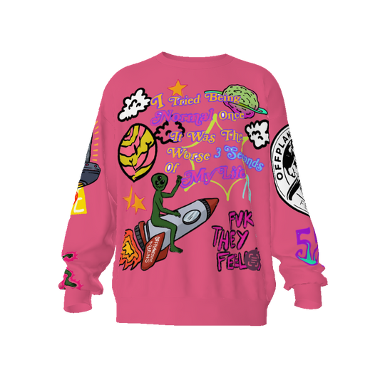 FROM "THE HOUSE OF OFFPLANETISH" FEAR OF OFFPLANET collection Streetwear All-Over Print Unisex Oversized Sweatshirt