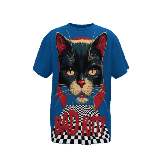 FROM "THE HOUSE OF OFFPLANETISH" BAD KITTY Streetwear  Unisex Oversized T-Shirt